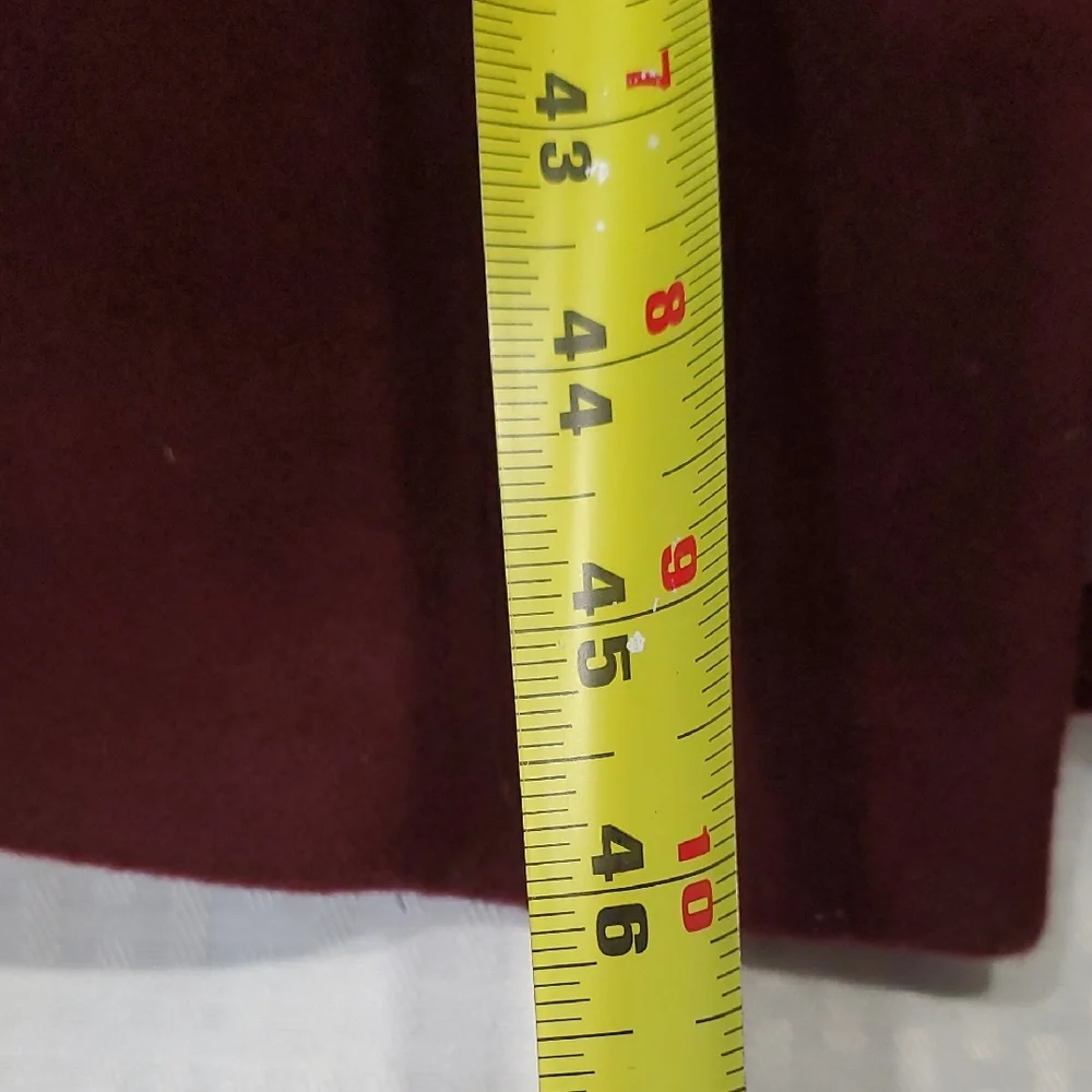 Armani Exchange Cashmere Blend  Plum  Pea  Coat  Size S - Picture 14 of 16